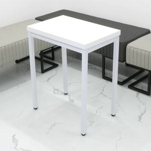 화이트 데스크탑 책상 600 미니 1인용 노트북 컴퓨터 PC 조립형 데스크 600x400