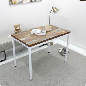 심플 디자인 직사각 카페 4인용 테이블 1000 x 550 조립식 화이트 철제 업소용 식탁