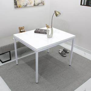 정사각 화이트 사무실 책상 1000 x 1000 회의실 교육실 4인 회의용 테이블