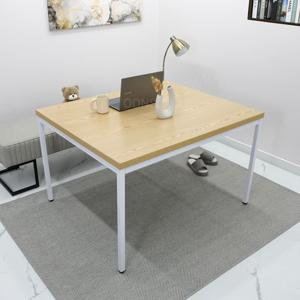 대형 폭 넓은 1200 x 1100 조립형 화이트 철재 프레임 사무실 작업실 업무용 책상