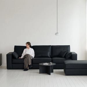 원단샘플 무료 시크 모듈형 가죽 소파 4인 (쿠션 포함)