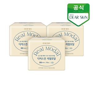 생리대 디어스킨 리얼모달 중형 뉴 16p 3개