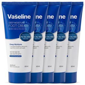 바세린 우레아 풋크림 60ml x 5개 대용량 발크림 풋케어 발뒤꿈치 발바닥 굳은살