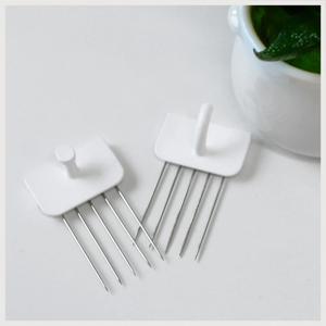 꼭꼬핀 무타공 벽지핀 시계 액자 벽걸이 후크, 일자형