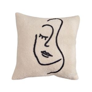 레이디화이트 모던드로잉 디자인 쿠션 커버 사각 직사각 거실 소파 의자 침대