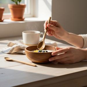 아카시아 통원목 수제 캠핑식기 우드 공기(요거트볼) 1P