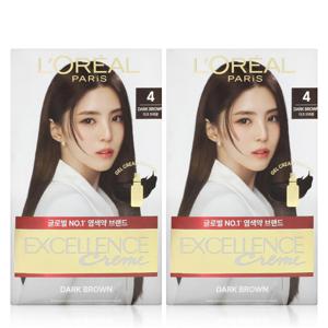 염색약 엑셀랑스 크림 4 다크브라운 2개