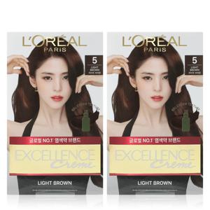 염색약 엑셀랑스 크림5 다크브라운 2개
