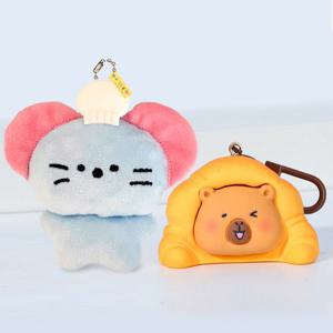 미니 생쥐 인형 + 카피바라 피규어 키링 1+1 세트