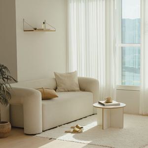 사생활보호 먼지없는 화이트 도톰 쉬폰 커튼 1p (아일렛/평주름)