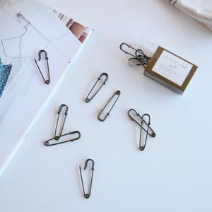 일본 빈티지 옷핀 브로치 핀 퀼트 핀 안전핀 5cm 12P 세트 액세서리 재료 수예 용품