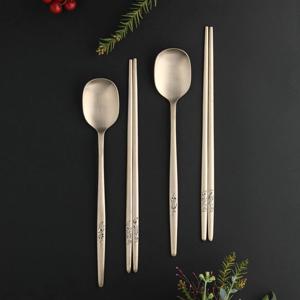 화담 Signature 방짜 유기 건강수저 1인세트 모음전 봄꽃/격자/꽃조각