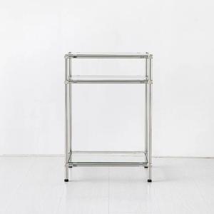 심플리 3단 유리 협탁 400575 MK288 스테인리스