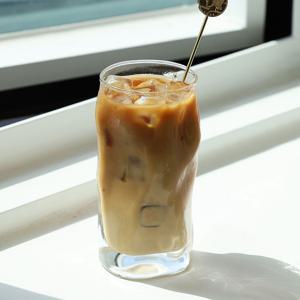 루고 웨이브 홈카페 유리컵 (450ml) 하이볼 맥주 카페 에이드 아이스 라떼 잔