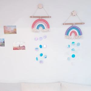 무지개 마크라메 썬캐쳐