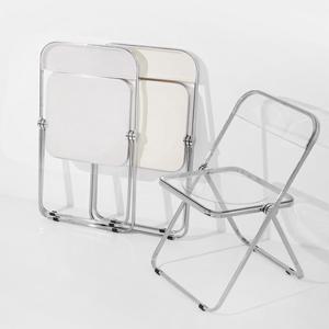 [리퍼]투명 접이식 의자 미드센츄리 간이 아크릴의자 인테리어 카페의자 3colors