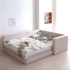 오벨라18 패밀리 저상형침대 조야원단 패브릭 높은가드형 침대프레임