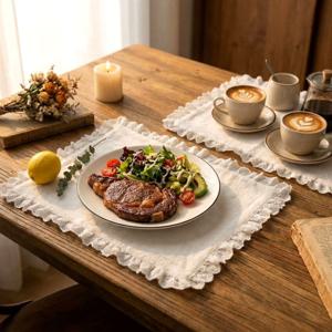 내추럴 무드 레이스 프릴 테이블매트