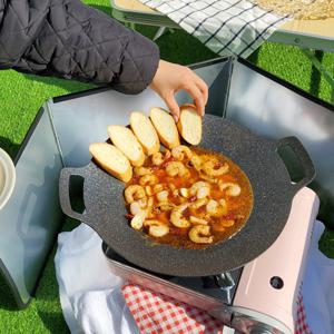 BARON IH 메가코팅 캠핑 그리들 깊은형 (인덕션 겸용) 34cm