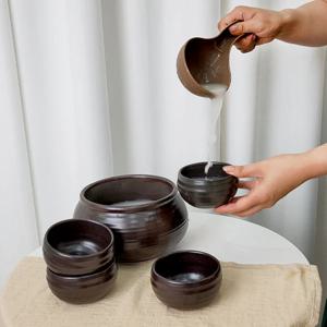 막푸치노 레트로감성 주막 술상 막걸리 4인세트 6P B 동동주잔