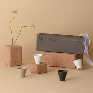 밀란 도자기 술잔 4P 기프트 세트(선물 패키지 박스)