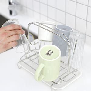 물빠짐쟁반 스텐 컵걸이 컵 거치대 건조대 6P