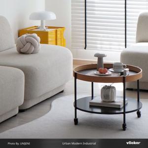 [오늘의집 단독] 콜리마 라운드 커피 테이블 트롤리 610