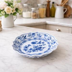 체코 오리지널 쯔비벨무스터 접시 체스키 포슬란 타원형 슈가볼 13cm