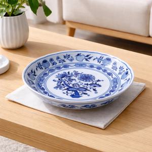 체코 오리지널 쯔비벨무스터 접시 체스키 포슬란 원형볼 20.5cm