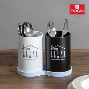이태리 로시 주방 식당 스텐 물빠짐 수저통 조리도구통 키친버캣 2종