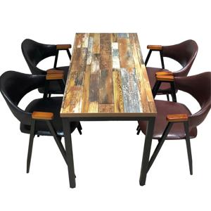 4인식탁세트 업소용 테이블의자셋트 분식점탁자 고깃집 기사 구내식당 주방가구SLRK0622E