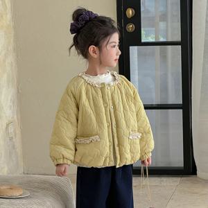 레이스넥 퍼프 퀼팅 점퍼 R16183