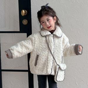체크 라인 뽀글이 카라 자켓 R16174