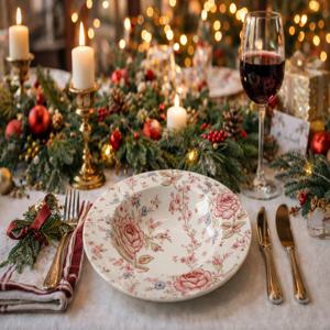 웨지우드 존슨브라더스 접시 로즈 친츠 스프볼 22cm