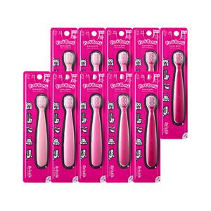 브리스틱 에르고 유아 칫솔 1단계 10개-핑크밤