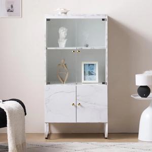 화려한 화이트 마블 장식품 책 진열 유리 진열장 600 전시 거실 매장 높은