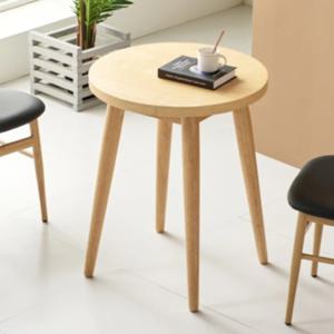 카페 간이 거실 쇼파 원형 작은 엔틱 원목 테이블 700 상담실 4인 다이닝