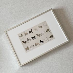 18 Horses 말 그림 포스터 액자 빈티지 인테리어 집들이 선물