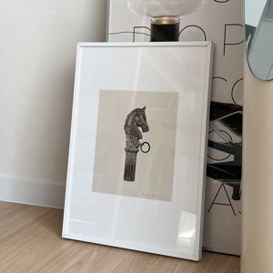 Horse Head 말 그림 포스터 액자 빈티지 인테리어 집들이 선물