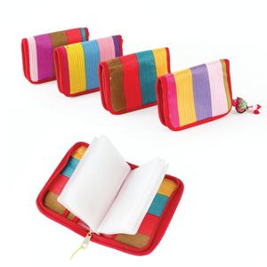 전통 누비 색동 카드지갑 ( 외국인선물 한국기념품 반지갑 세뱃돈 파우치 명절 할머니선물 )