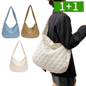 1+1 여성 빅사이즈 숄더백 퀄팅 보부상 캐주얼 에코백 가방