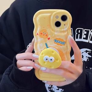 갤럭시 S23 맛있는 치즈 그립톡 케이스