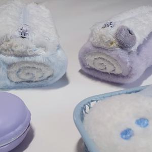 귀여운 눈꽃 롤케이크 필통 파우치