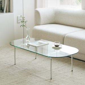 아르코 강화유리 거실 좌식 소파테이블 800/1200