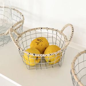 빈티지 철제 바구니 수납 정리 와이어 바스켓(손잡이)