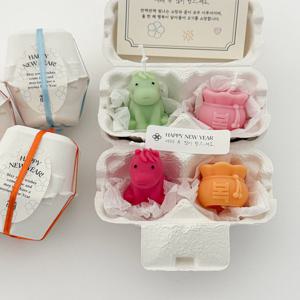 [세트]2026 새해 말 복주머니 감성 미니 캐릭터 캔들 선물포장 답례품 어린이집
