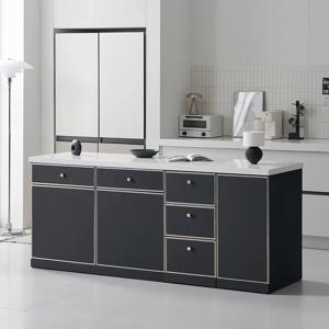 오드 E0 인조대리석 광파오븐 서랍 수납 아일랜드 홈바 식탁 2000 2color