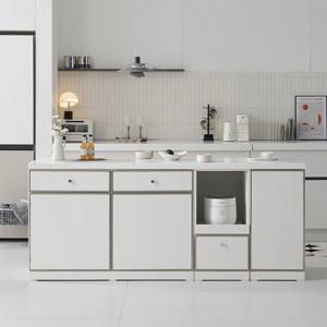 오드 E0 인조대리석 광파오븐 수납 렌지 아일랜드 홈바 식탁 2000 2color