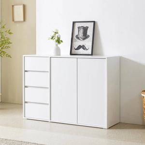 모던 심플 주방 4칸 서랍장 수납가구 홈카페장 1200 침실 감성 원룸 선반장