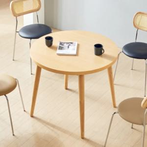 라운지 탕비실 우드 라운드 미니 티테이블 800 카페 매장 차 모던 감각 2인